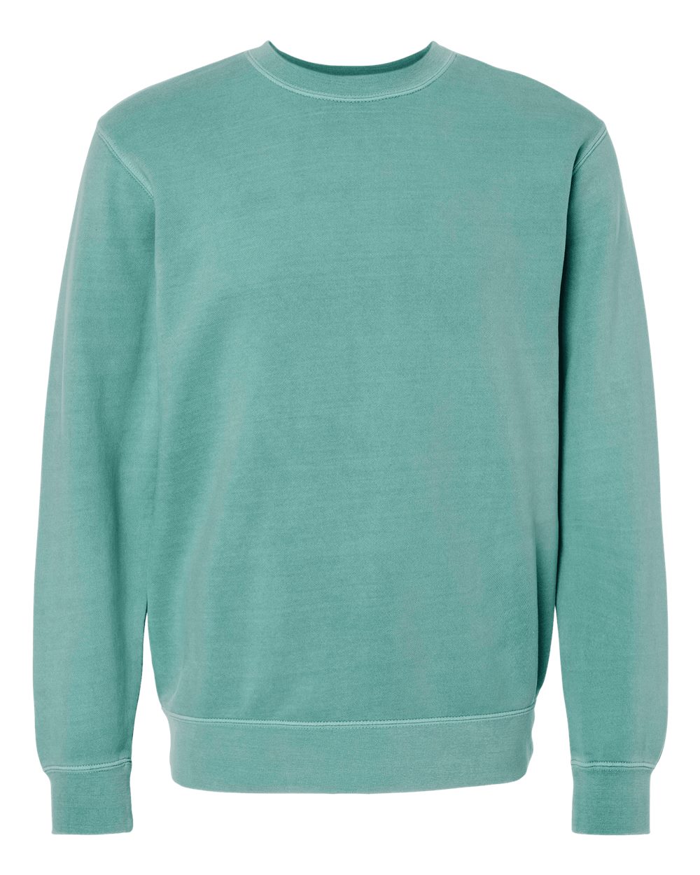 Unisex Midweight Pigment-Dyed Crewneck Sweatshirt - Front - B22376192 - Pigment Mint