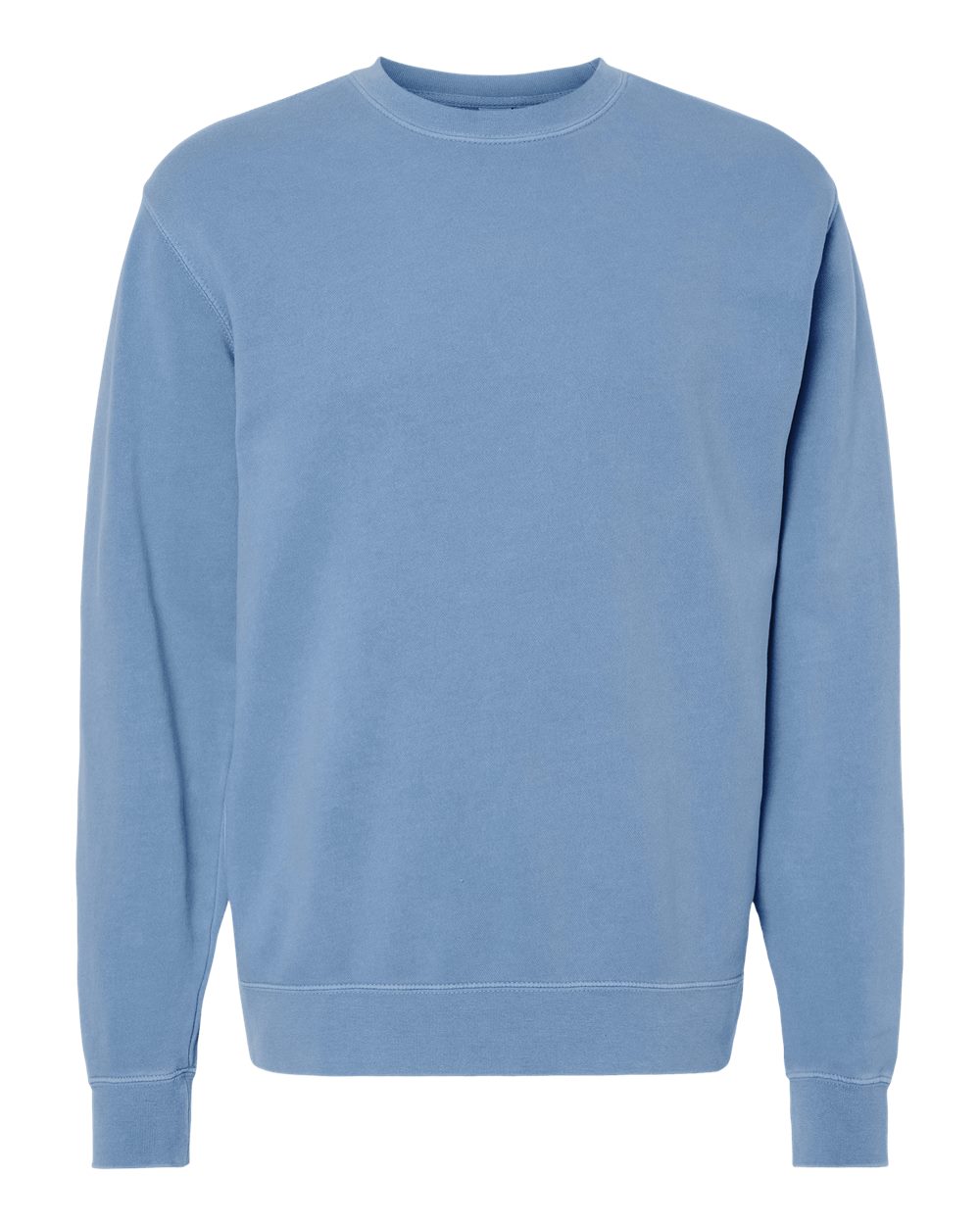 Unisex Midweight Pigment-Dyed Crewneck Sweatshirt - Front - B22376252 - Pigment Light Blue
