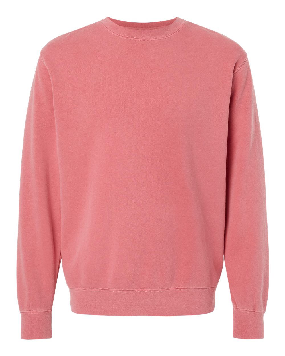 Unisex Midweight Pigment-Dyed Crewneck Sweatshirt - Front - B22376302 - Pigment Pink