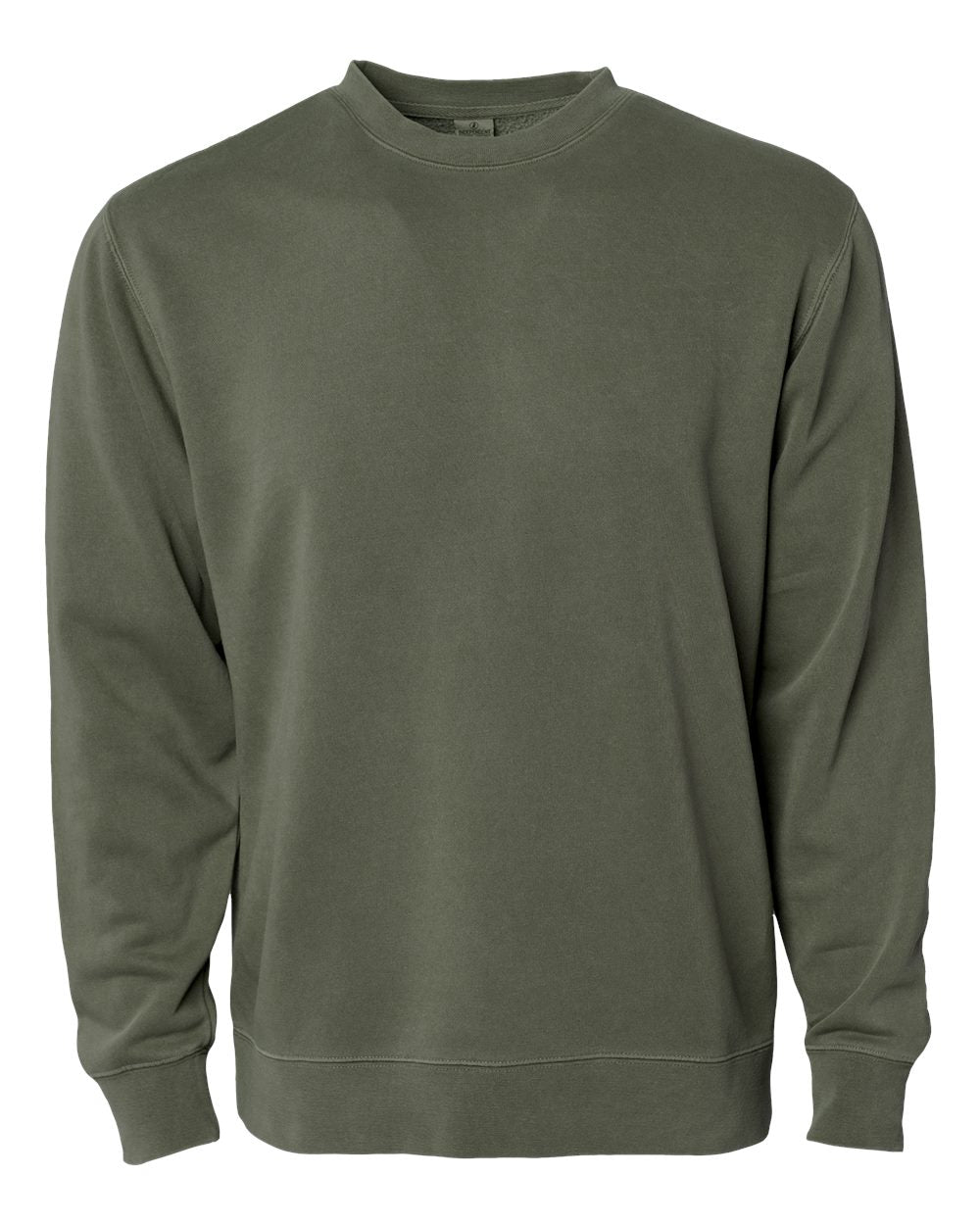 Unisex Midweight Pigment-Dyed Crewneck Sweatshirt - Front - B22376442 - Pigment Army