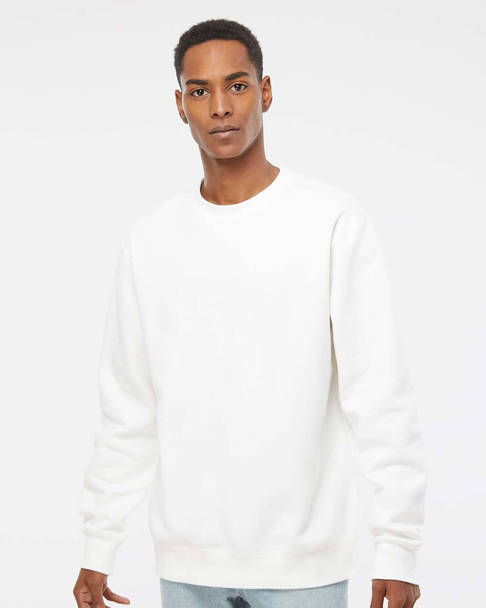 Unisex Midweight Pigment-Dyed Crewneck Sweatshirt - OnModelFront - B22376012 - Prepared For Dye