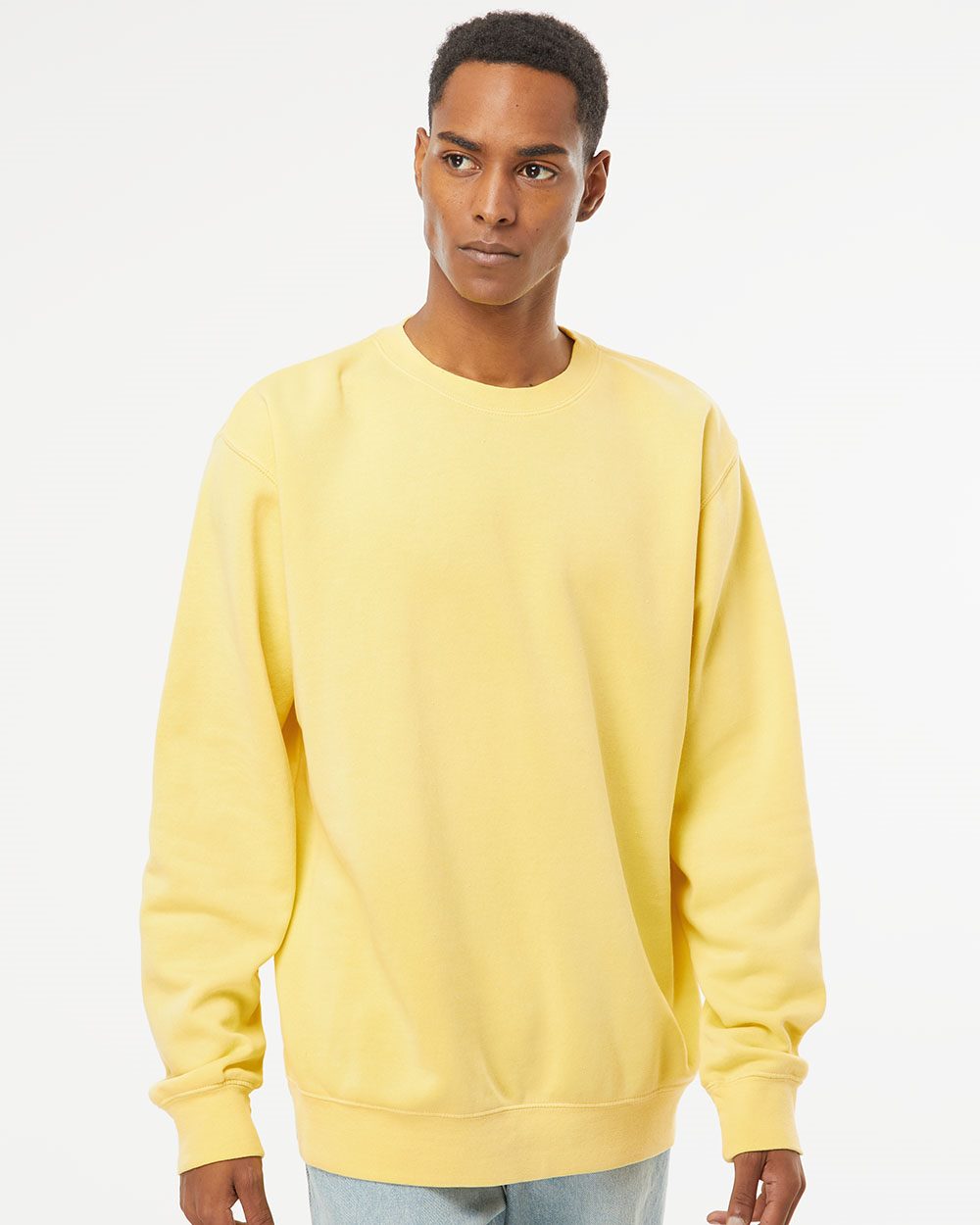 Unisex Midweight Pigment-Dyed Crewneck Sweatshirt - styleImage