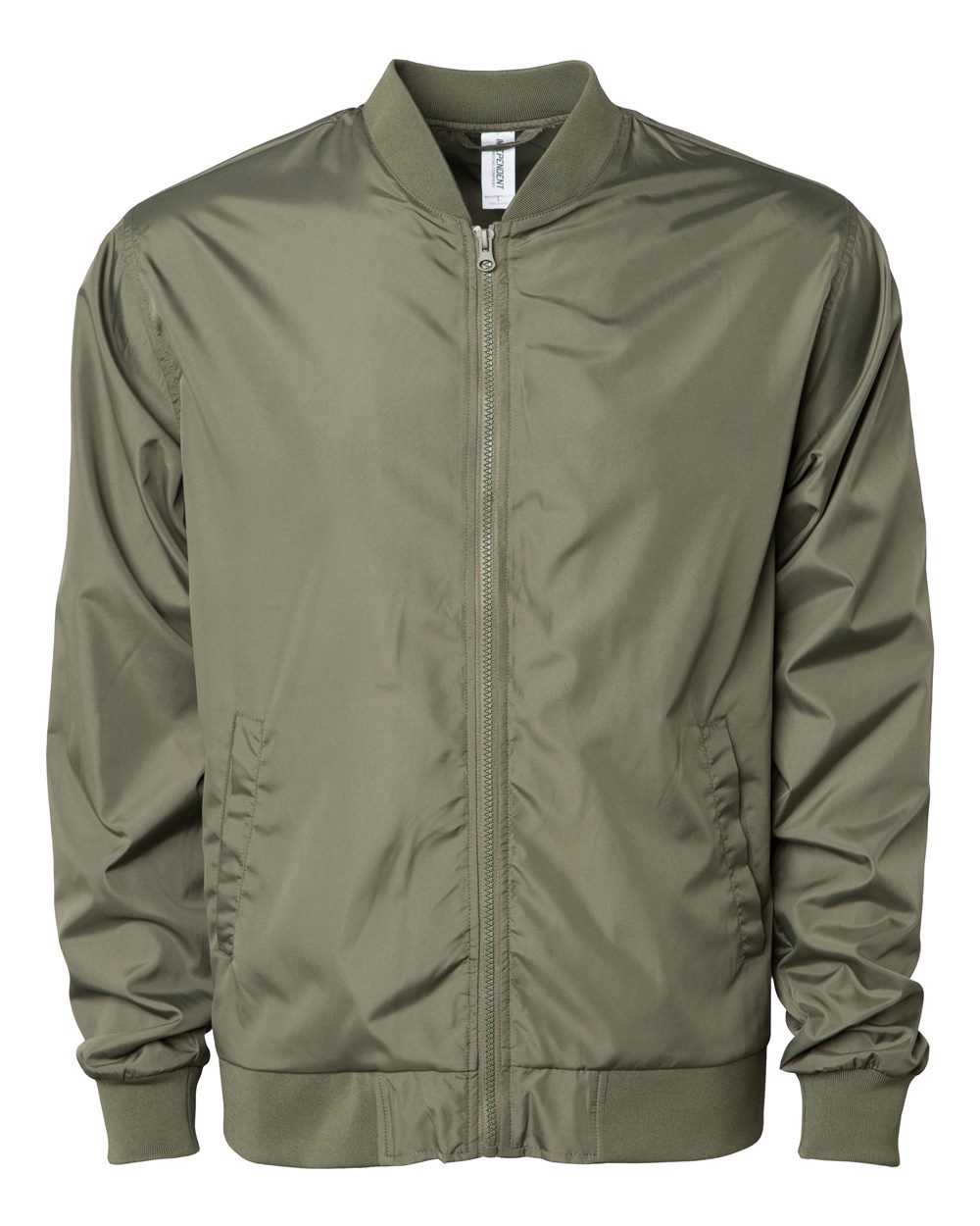 Unisex Lightweight Bomber Jacket - Front - B35076642 - Army