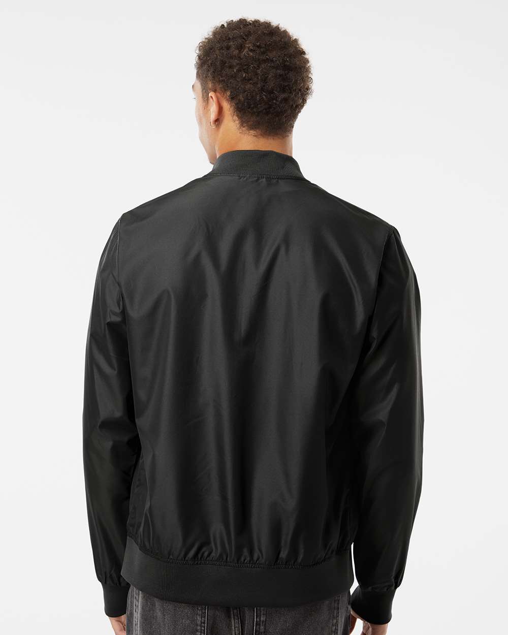 Unisex Lightweight Bomber Jacket - OnModelBack - B35076503 - Black