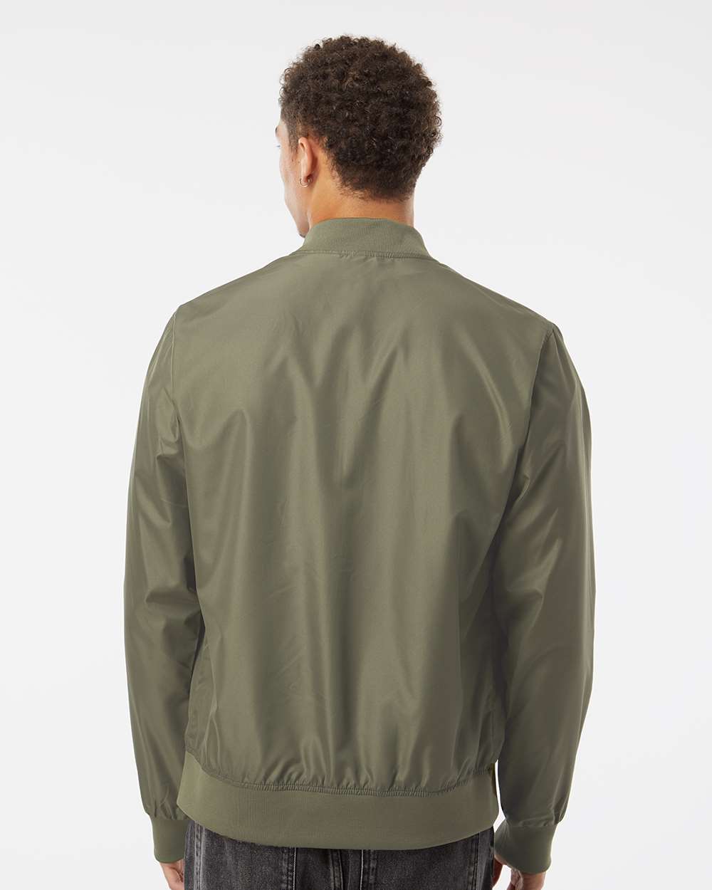 Unisex Lightweight Bomber Jacket - OnModelBack - B35076642 - Army