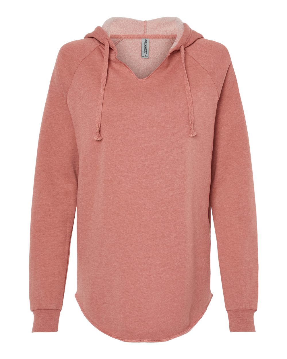Women’s Lightweight California Wave Wash Hooded Sweatshirt - Front - B26776102 - Dusty Rose