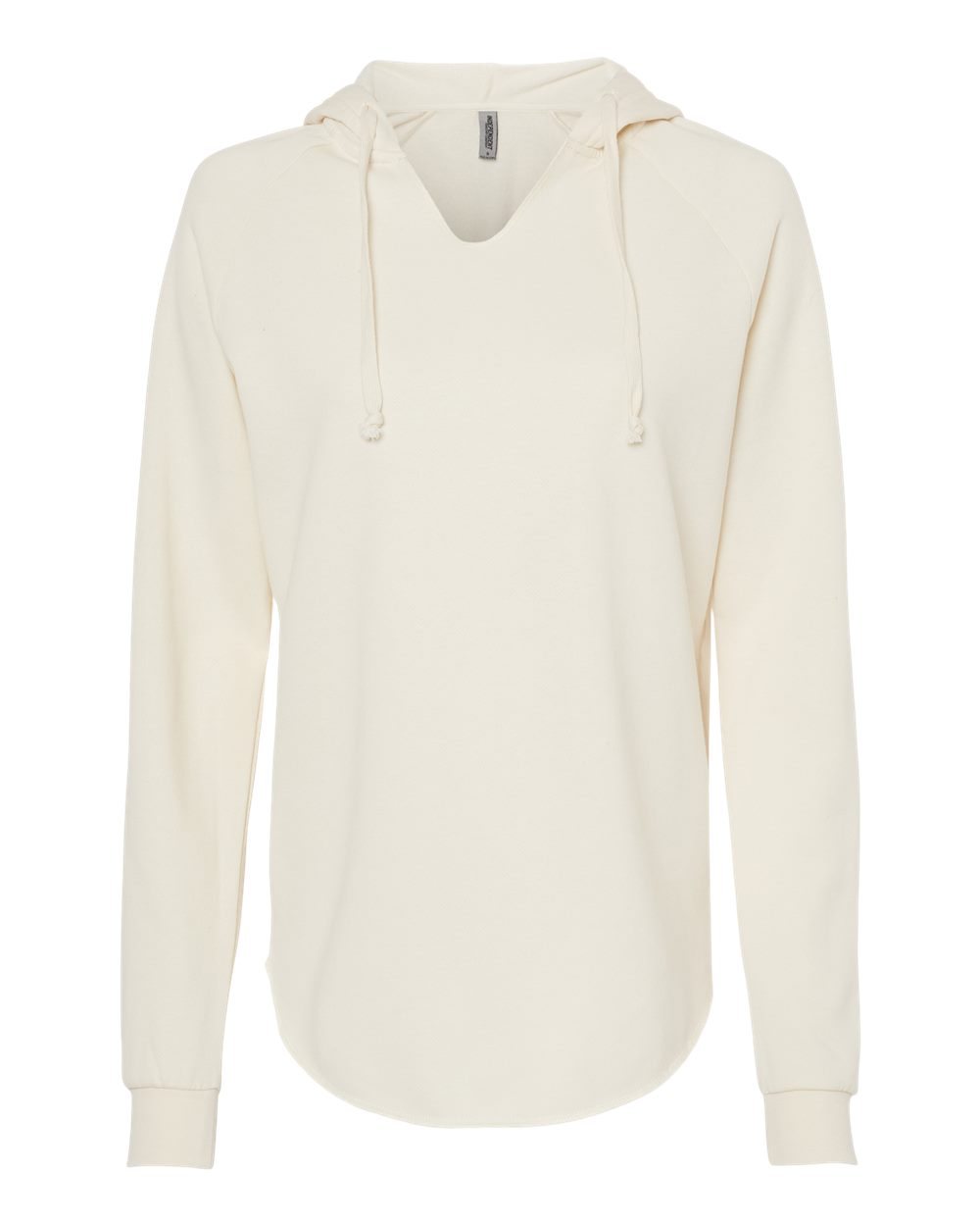 Women’s Lightweight California Wave Wash Hooded Sweatshirt - Front - B26776242 - Bone