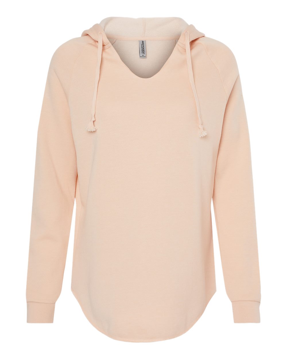 Women’s Lightweight California Wave Wash Hooded Sweatshirt - Front - B26776302 - Blush