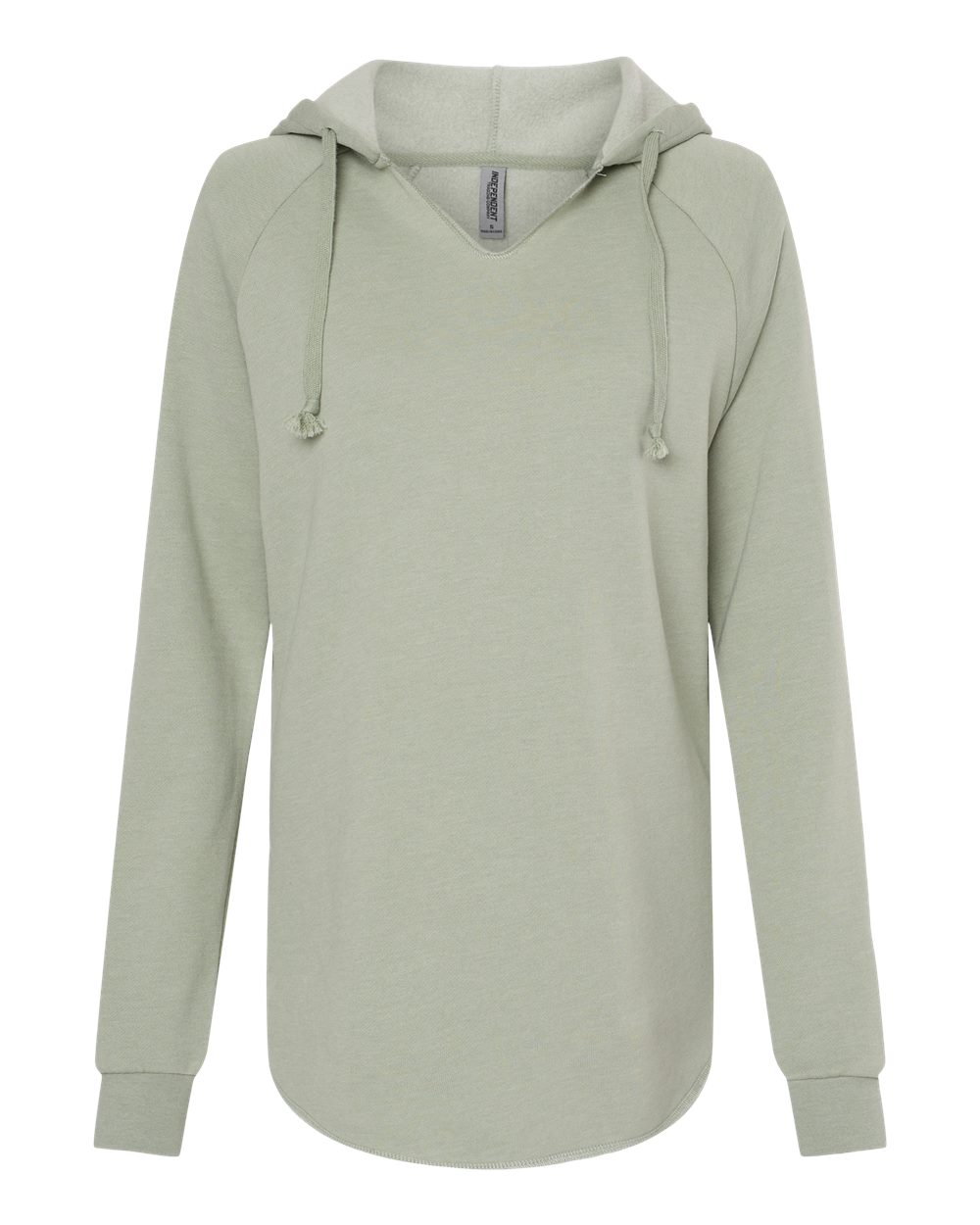 Women’s Lightweight California Wave Wash Hooded Sweatshirt - Front - B26776542 - Sage