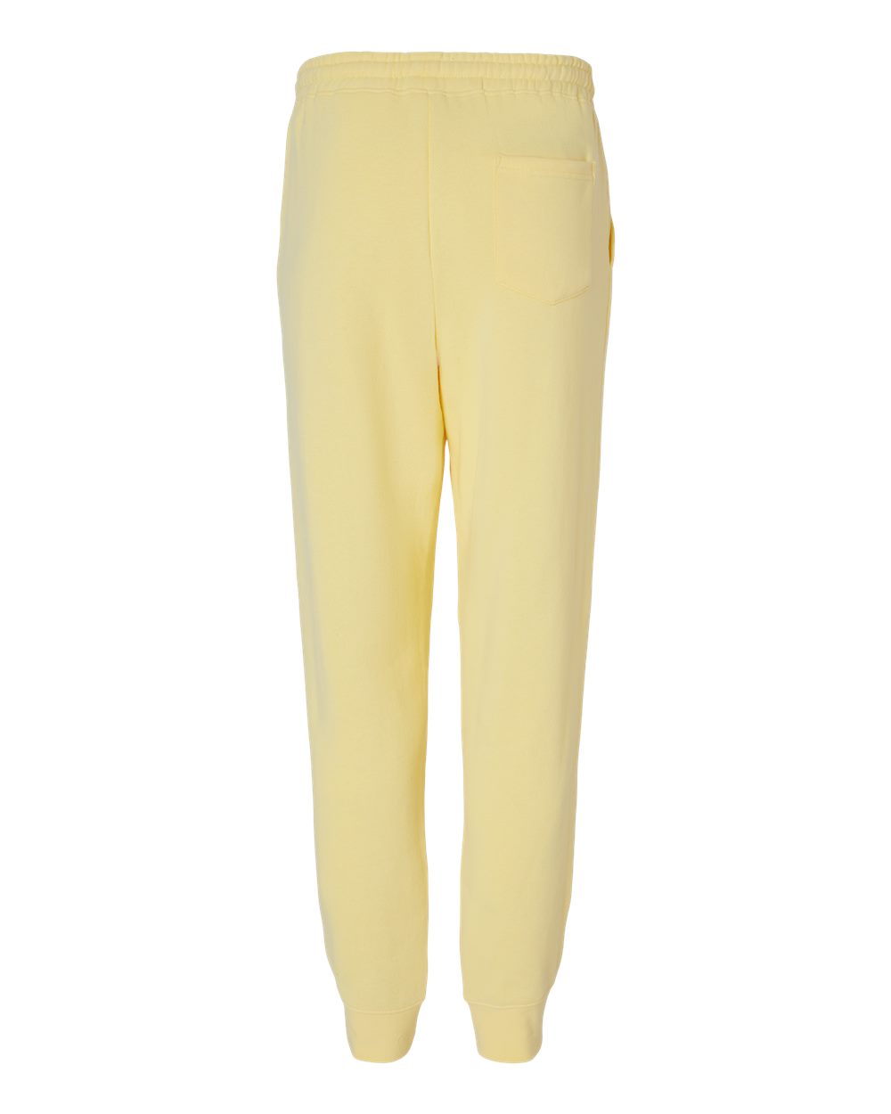 Men's Midweight Fleece Sweatpants - Back - B01776122 - Light Yellow