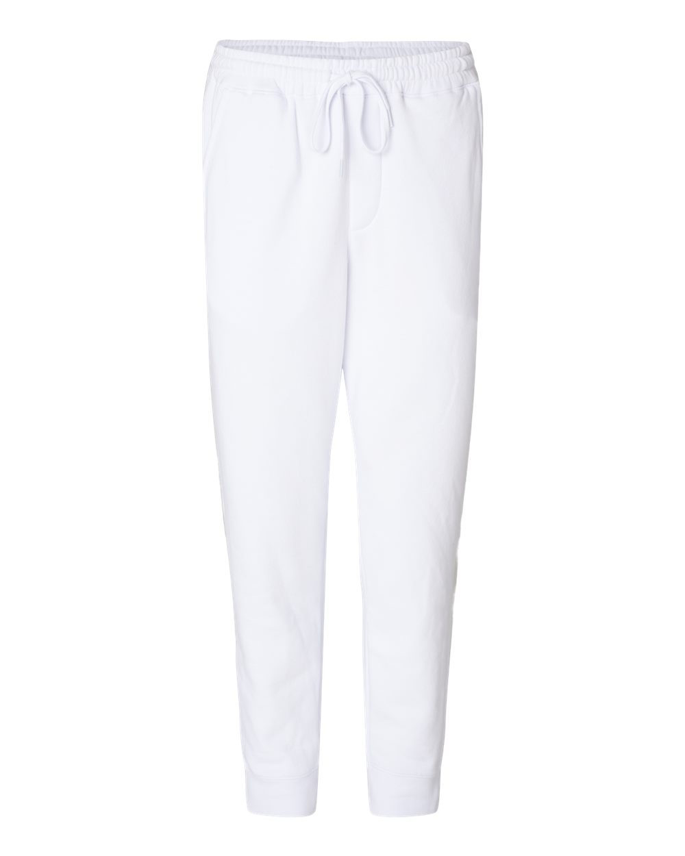Men's Midweight Fleece Sweatpants - Front - B01776002 - White