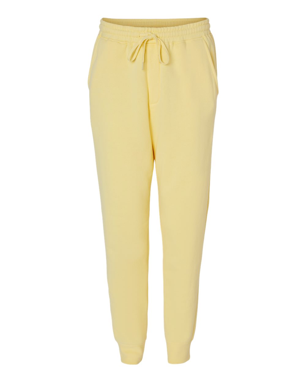 Men's Midweight Fleece Sweatpants - Front - B01776122 - Light Yellow
