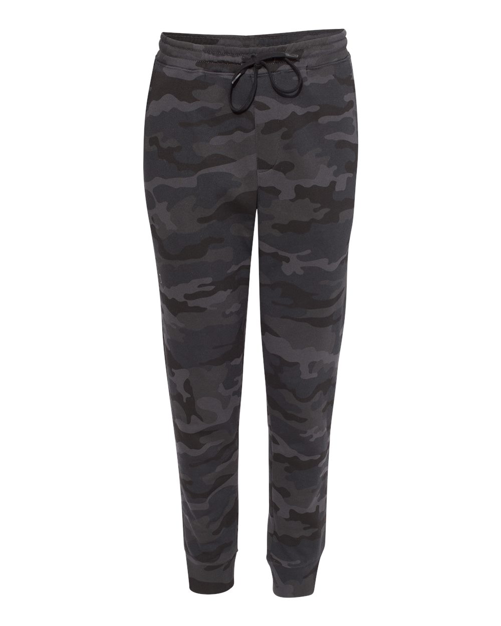 Men's Midweight Fleece Sweatpants - Front - B01776512 - Black Camo