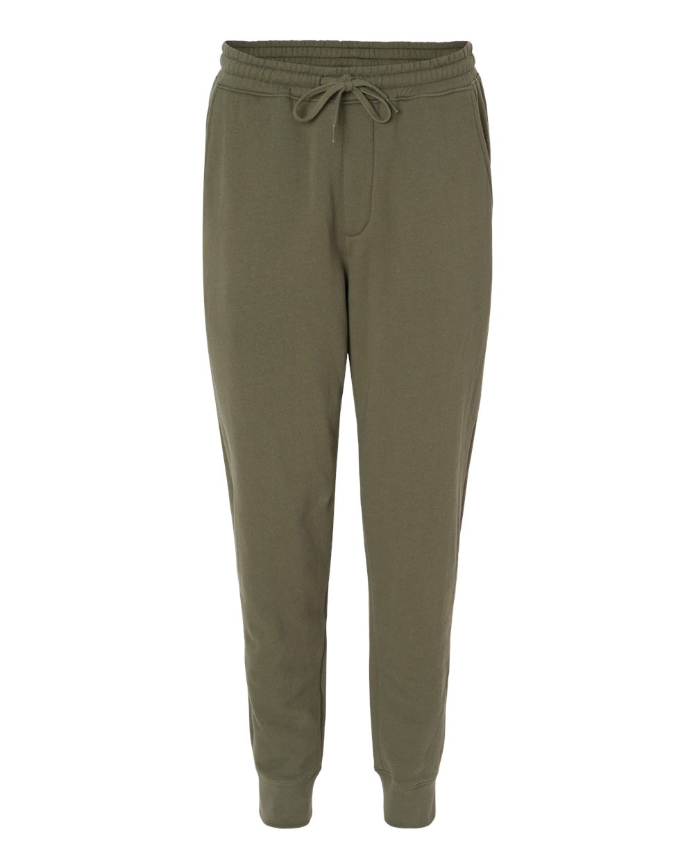 Men's Midweight Fleece Sweatpants - Front - B01776542 - Army