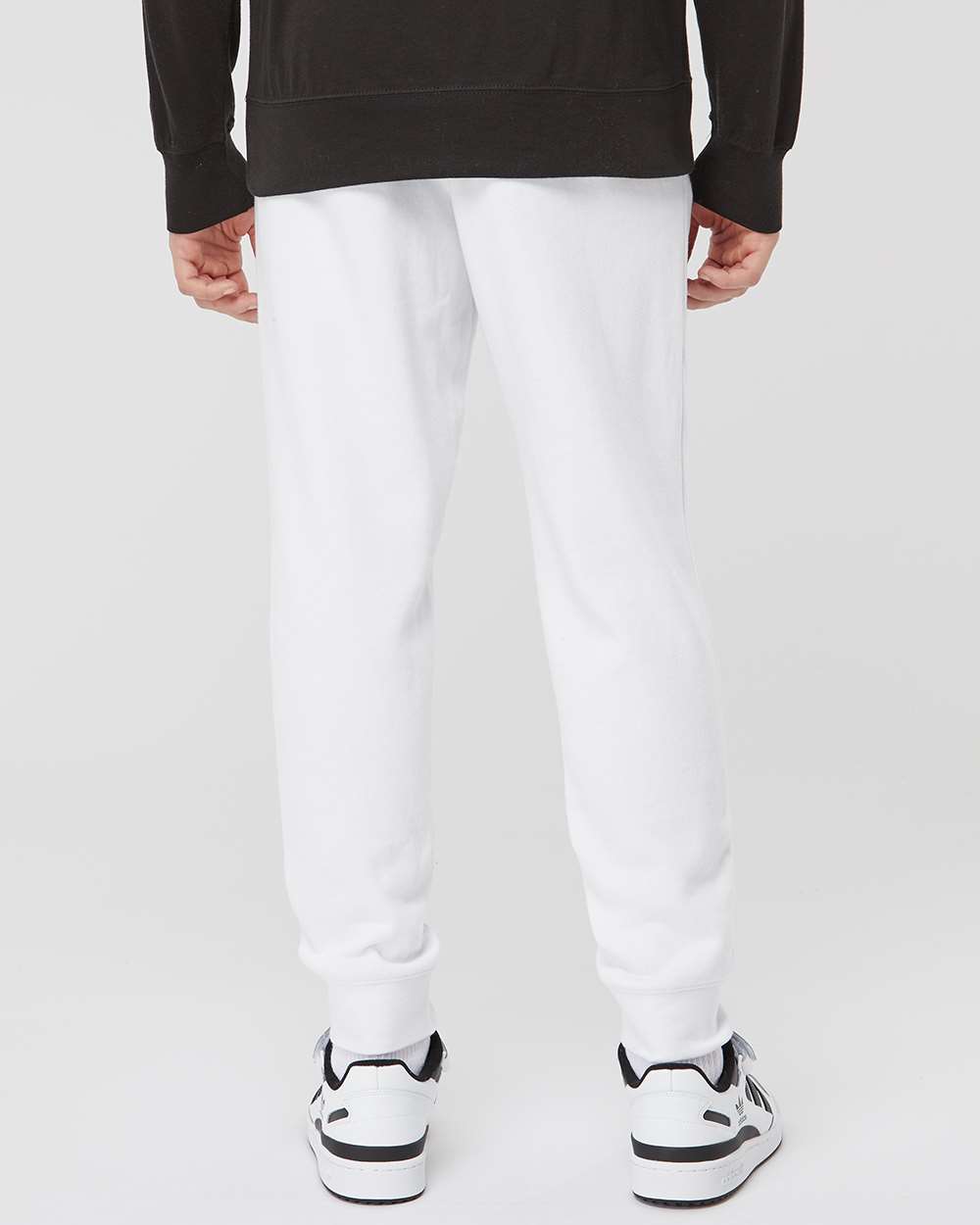 Men's Midweight Fleece Sweatpants - OnModelBack - B01776002 - White
