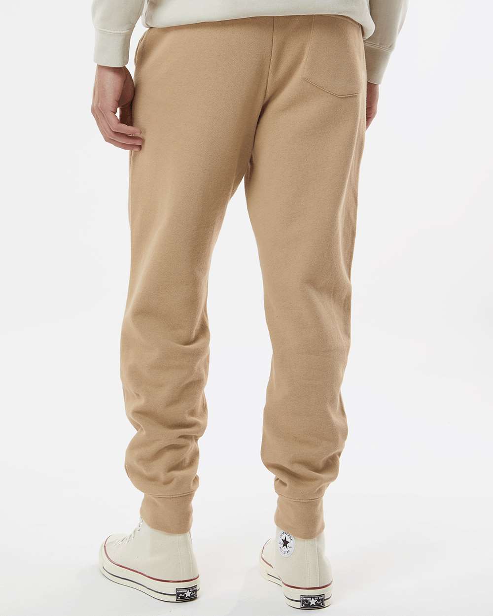 Men's Midweight Fleece Sweatpants - OnModelBack - B01776232 - Sandstone