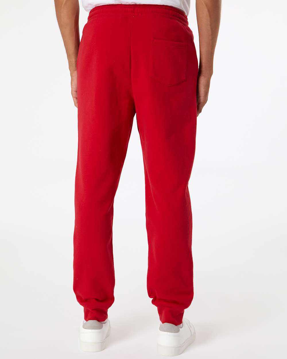 Men's Midweight Fleece Sweatpants - OnModelBack - B01776702 - Red