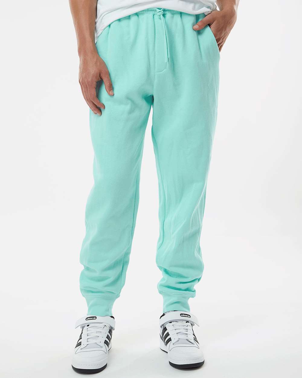 Men's Midweight Fleece Sweatpants - OnModelFront - B01776172 - Mint