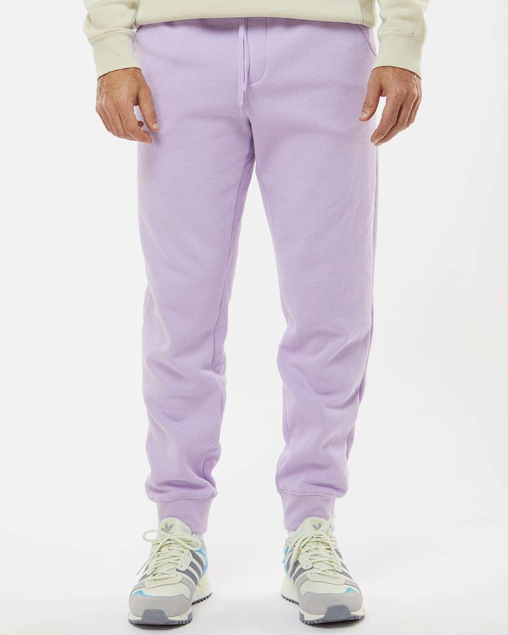 Men's Midweight Fleece Sweatpants - OnModelFront - B01776672 - Lavender