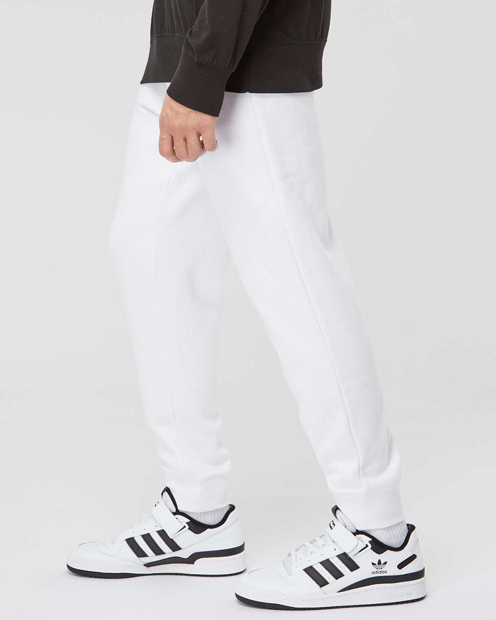 Men's Midweight Fleece Sweatpants - OnModelSide - B01776002 - White