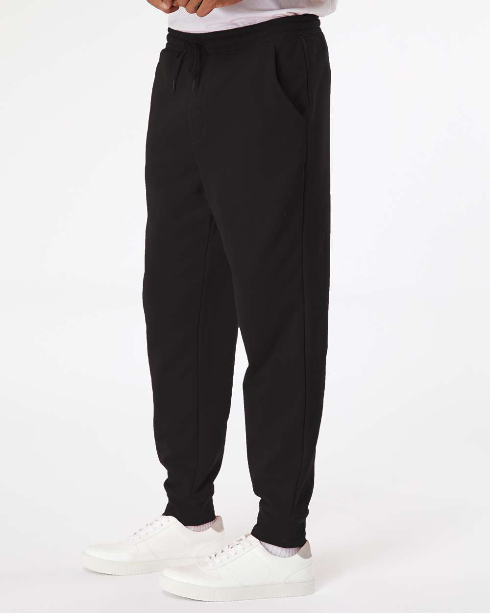 Men's Midweight Fleece Sweatpants - OnModelSide - B01776502 - Black