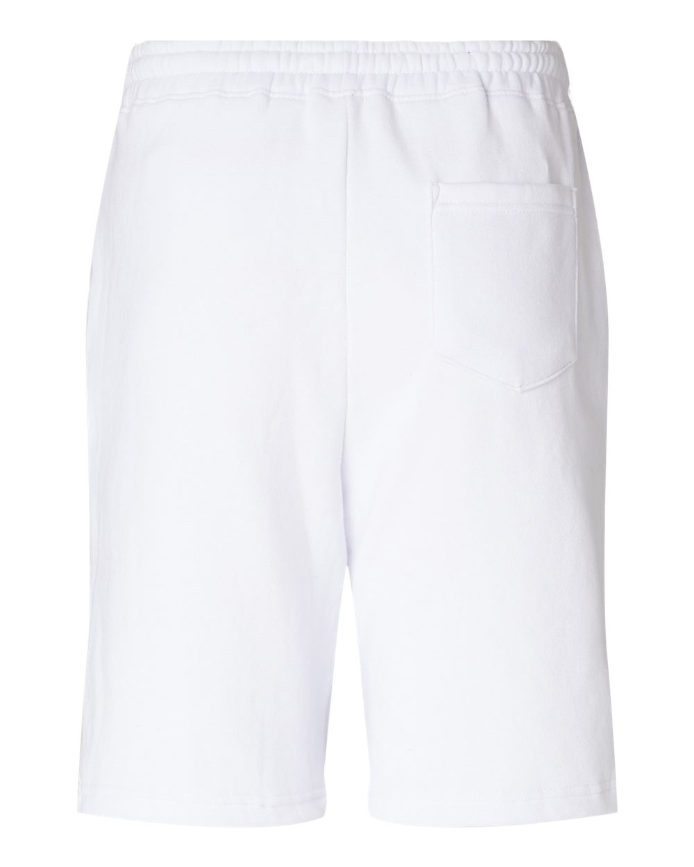 Men's Midweight Fleece Shorts - Back - B01676002 - White