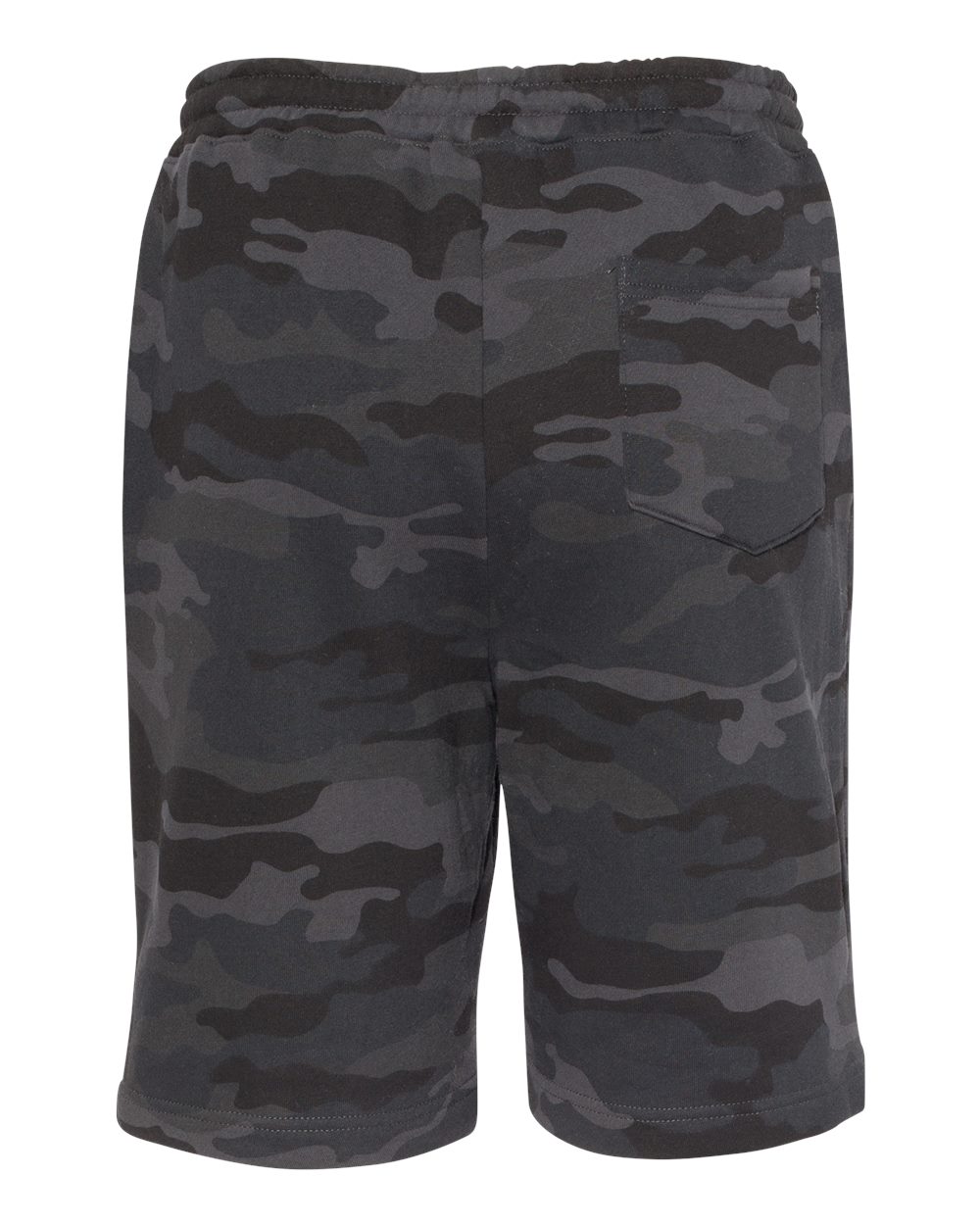 Men's Midweight Fleece Shorts - Back - B01676512 - Black Camo