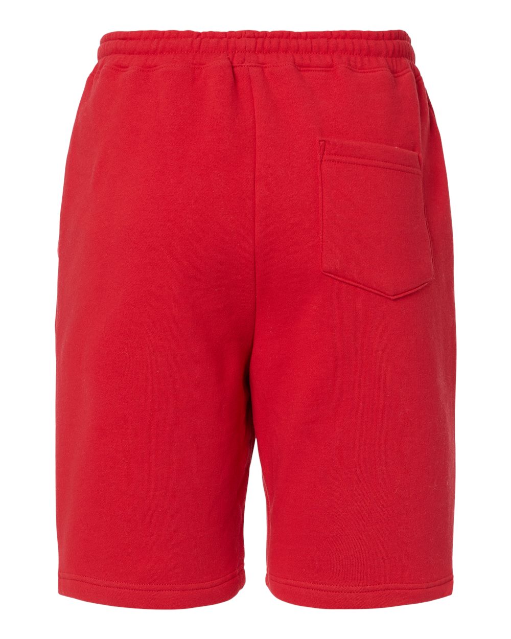 Men's Midweight Fleece Shorts - Back - B01676702 - Red