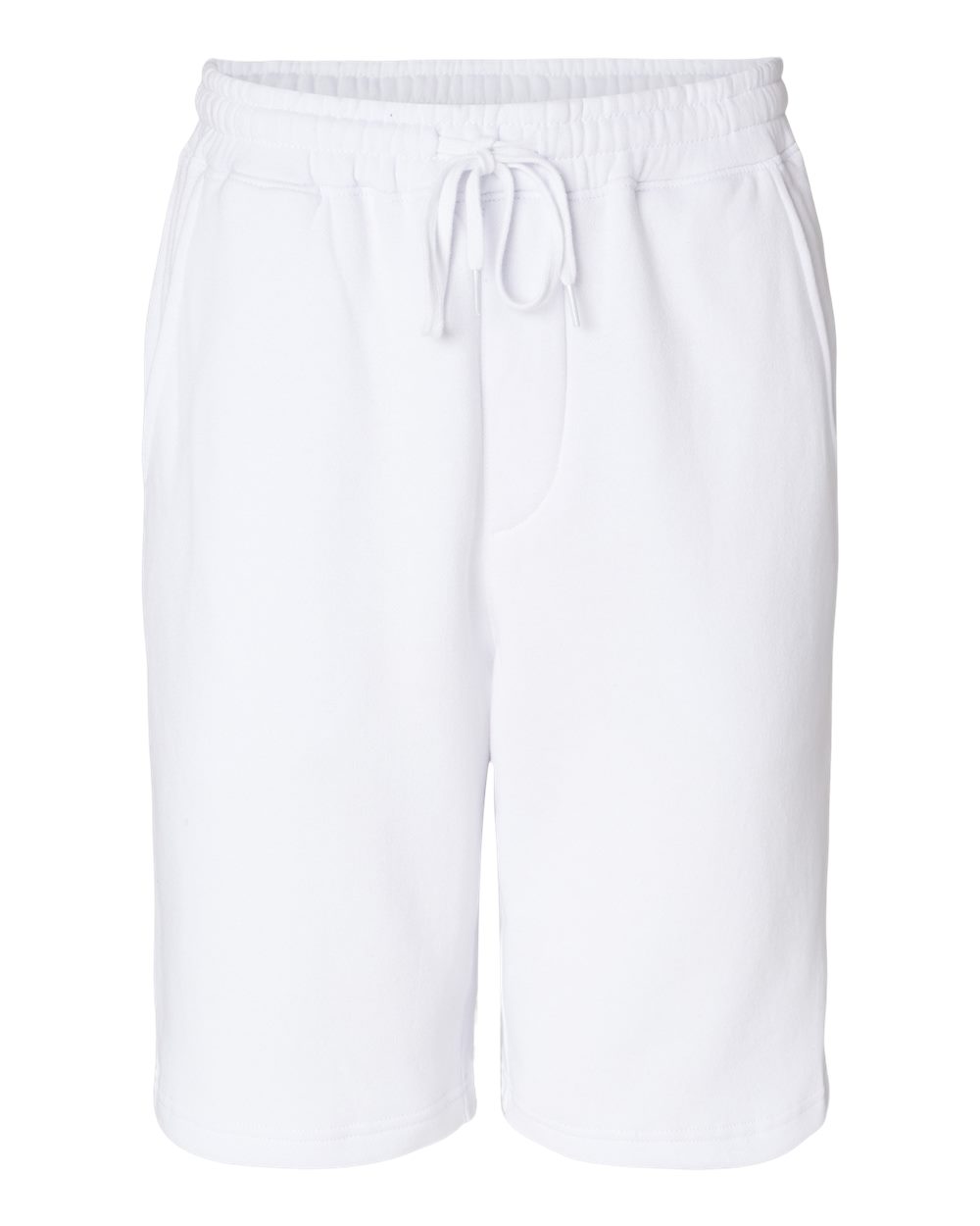 Men's Midweight Fleece Shorts - Front - B01676002 - White