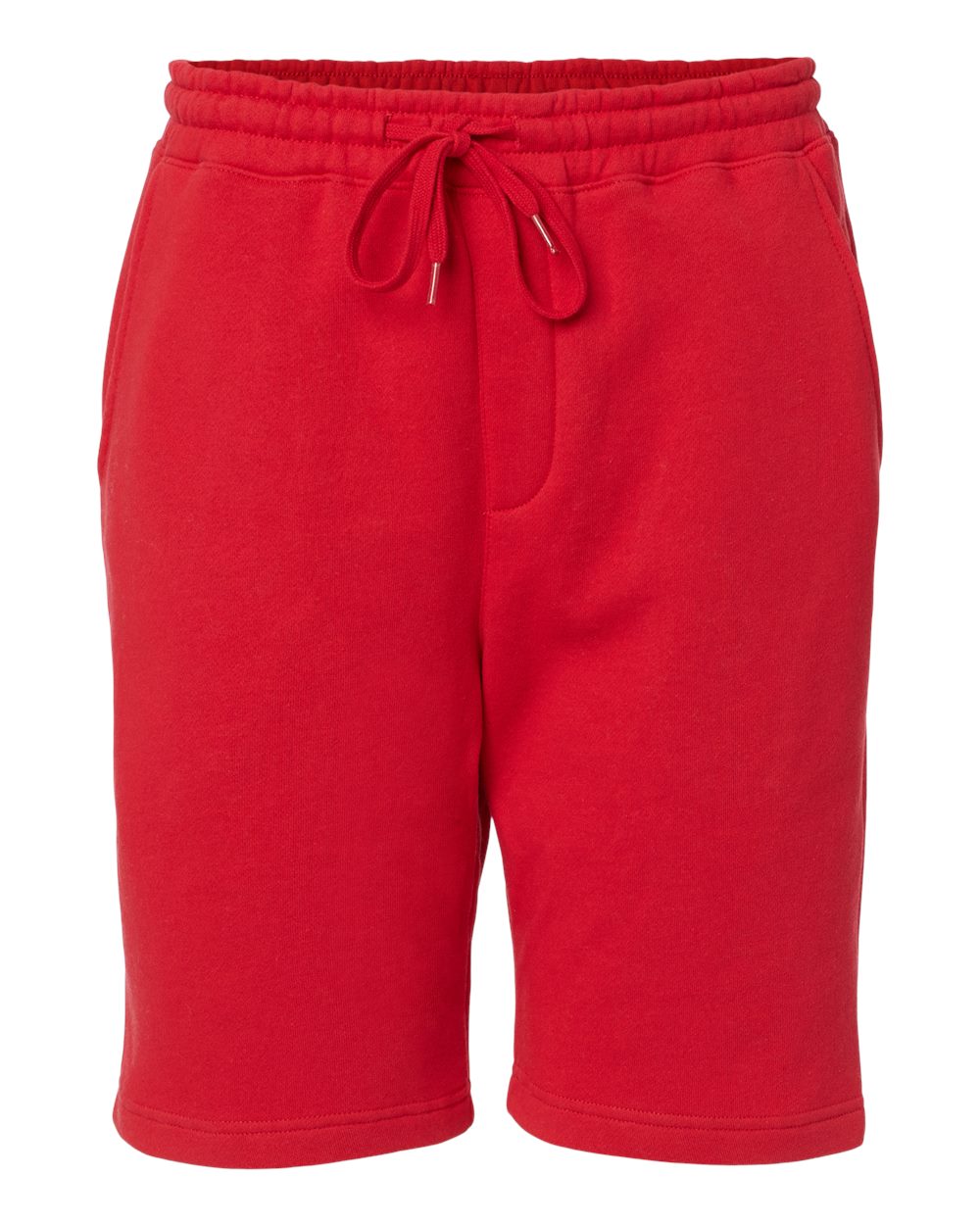 Men's Midweight Fleece Shorts - Front - B01676702 - Red