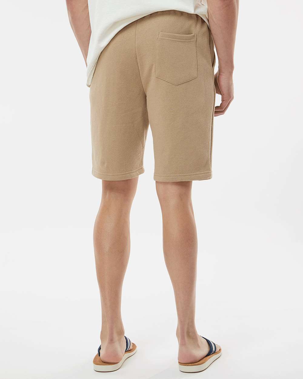 Men's Midweight Fleece Shorts - OnModelBack - B01676232 - Sandstone
