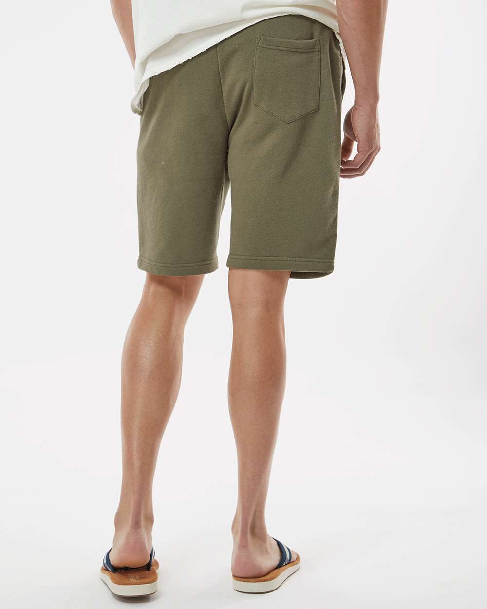 Men's Midweight Fleece Shorts - OnModelBack - B01676542 - Army