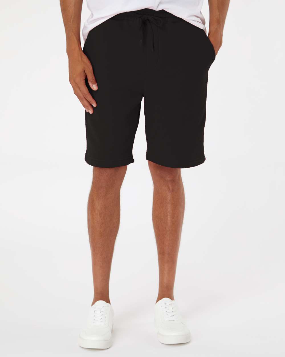 Men's Midweight Fleece Shorts - OnModelFront - B01676502 - Black