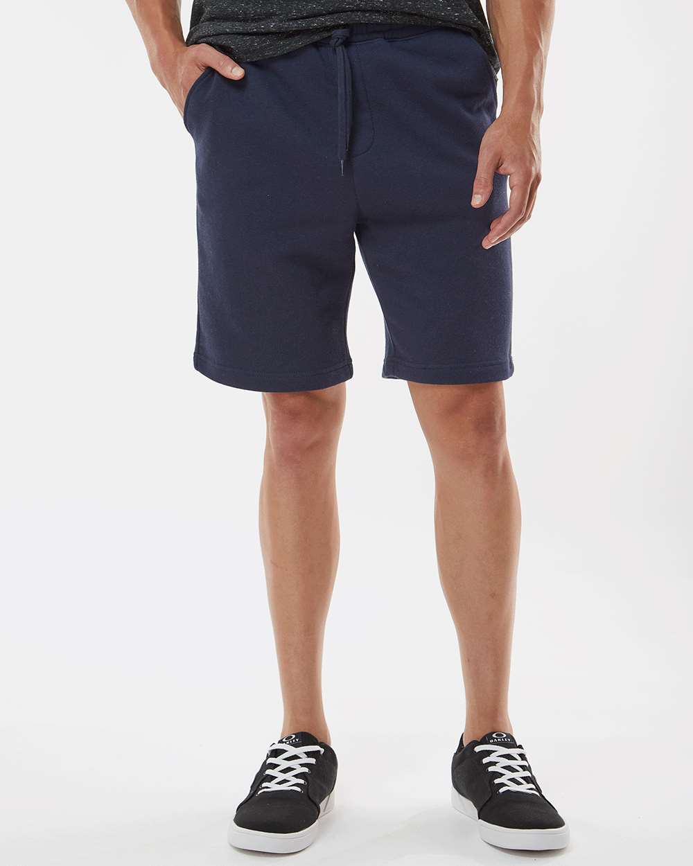 Men's Midweight Fleece Shorts - OnModelFront - B01676652 - Classic Navy