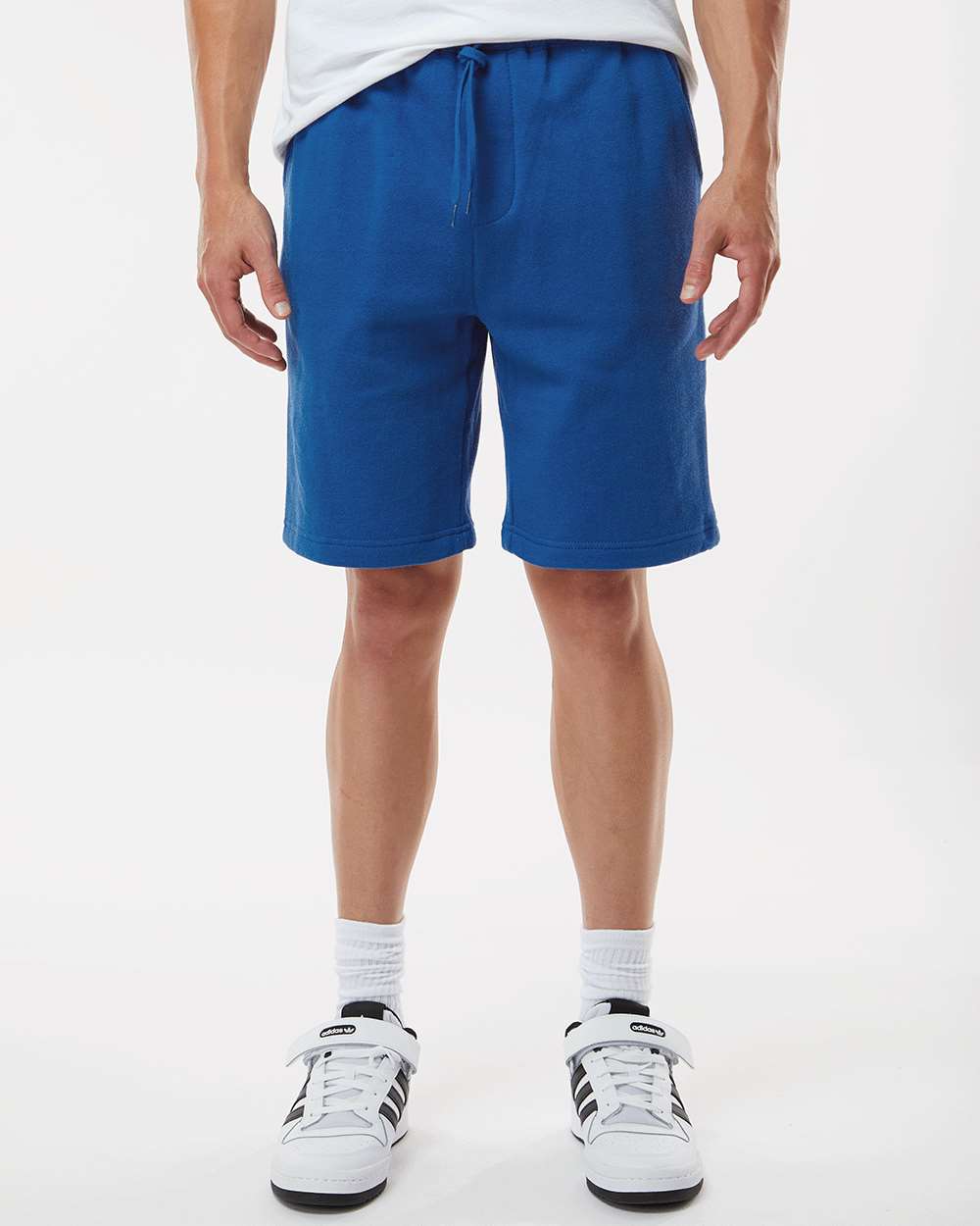 Men's Midweight Fleece Shorts - OnModelFront - B01676752 - Royal
