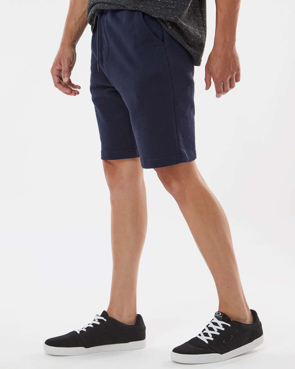Men's Midweight Fleece Shorts - OnModelSide - B01676652 - Classic Navy