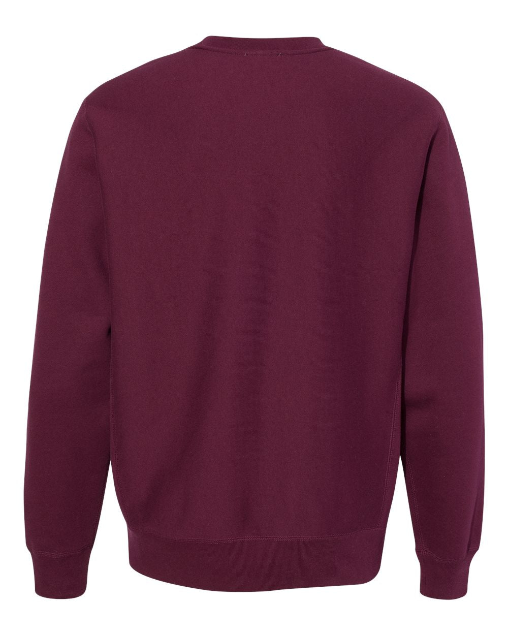 Unisex Legend Premium Heavyweight Cross-Grain Crewneck Sweatshirt - Back - B02776532 - Maroon