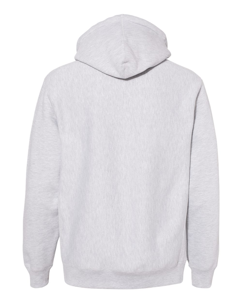 Unisex Legend Premium Heavyweight Cross-Grain Hooded Sweatshirt - Back - B02876352 - Grey Heather