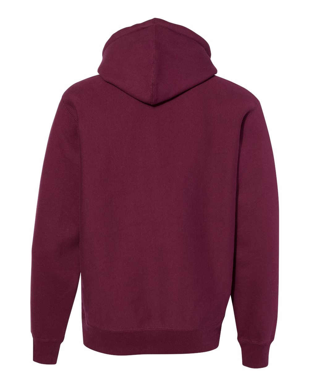 Unisex Legend Premium Heavyweight Cross-Grain Hooded Sweatshirt - Back - B02876532 - Maroon