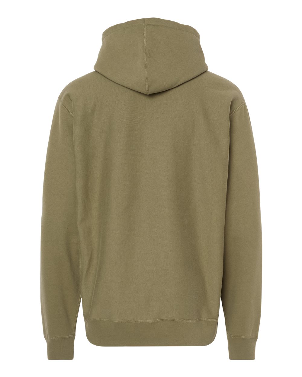 Unisex Legend Premium Heavyweight Cross-Grain Hooded Sweatshirt - Back - B02876542 - Olive