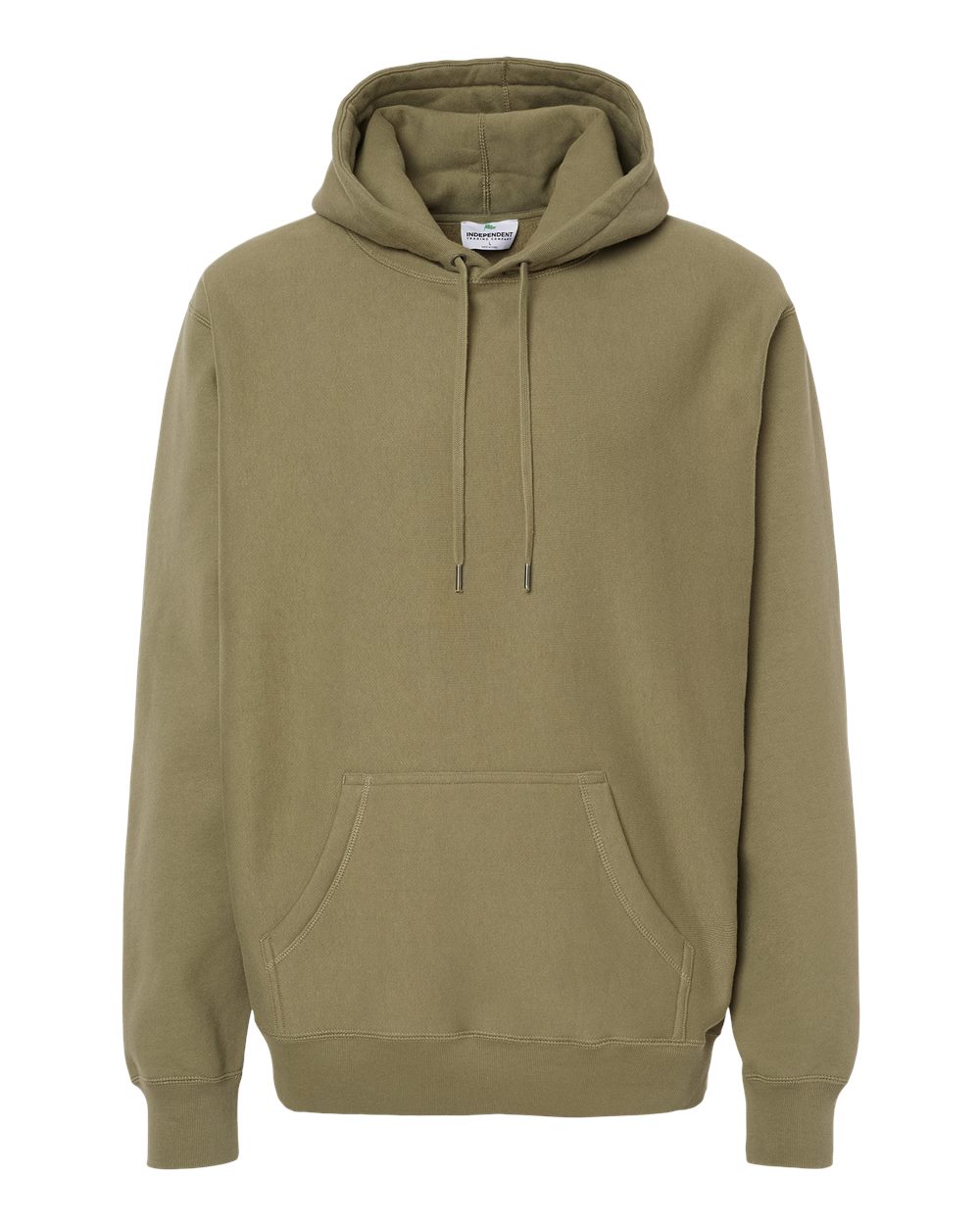 Unisex Legend Premium Heavyweight Cross-Grain Hooded Sweatshirt - Front - B02876542 - Olive