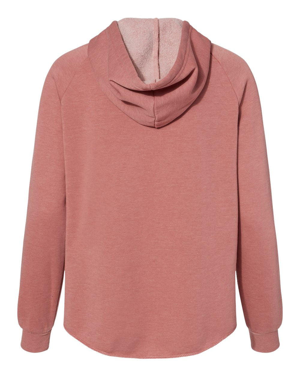Women's California Wave Wash Full-Zip Hooded Sweatshirt - Back - B03076102 - Dusty Rose