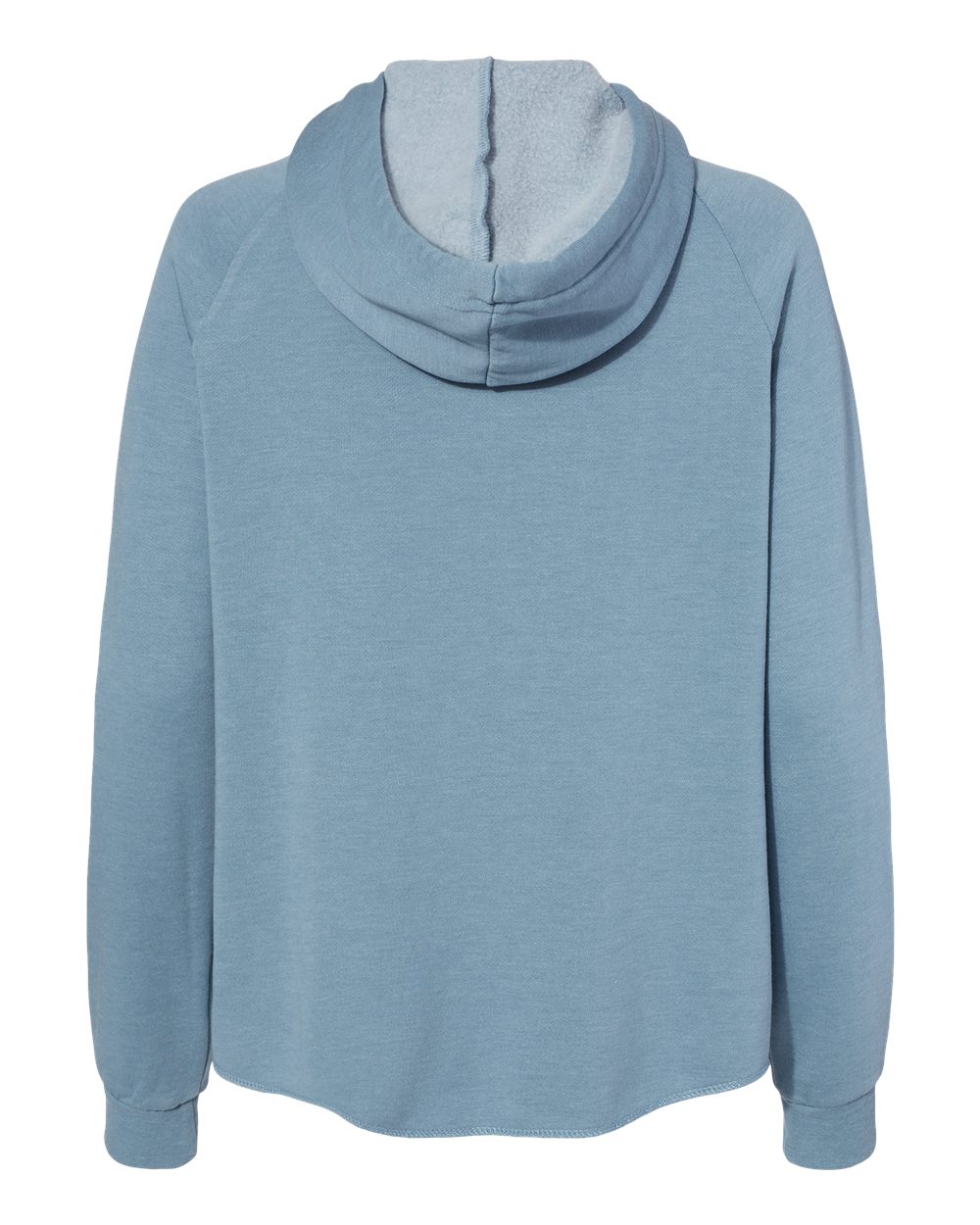Women's California Wave Wash Full-Zip Hooded Sweatshirt - Back - B03076252 - Misty Blue