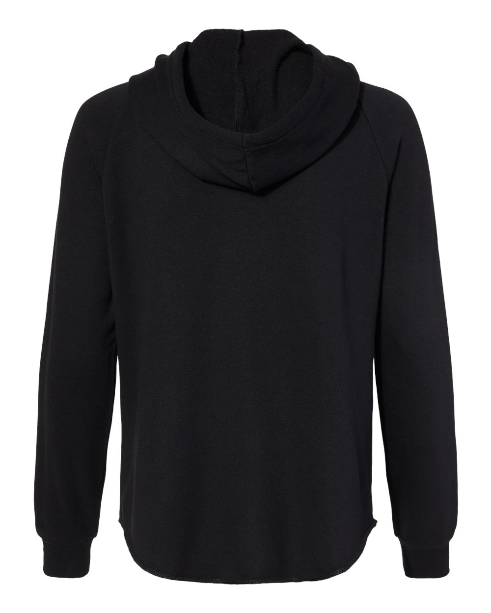Women's California Wave Wash Full-Zip Hooded Sweatshirt - Back - B03076502 - Black