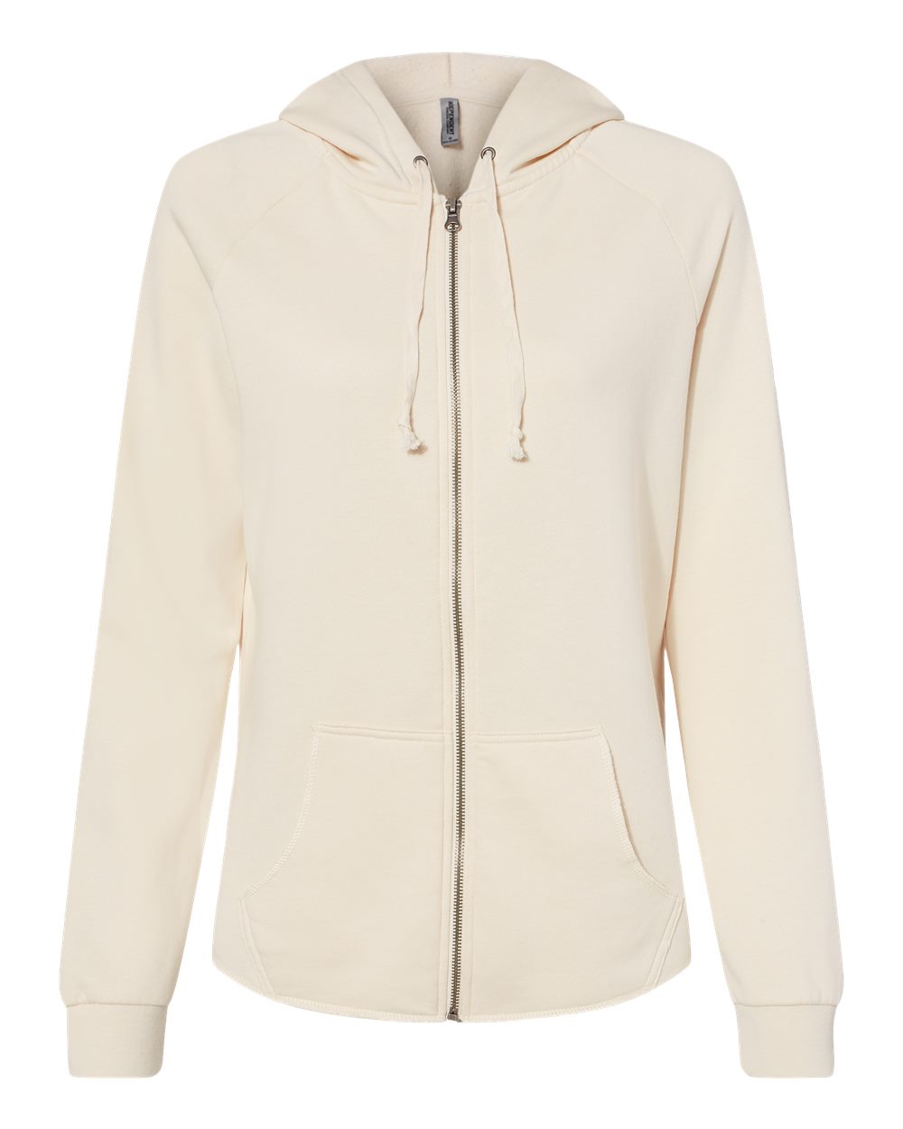Women's California Wave Wash Full-Zip Hooded Sweatshirt - Front - B03076242 - Bone