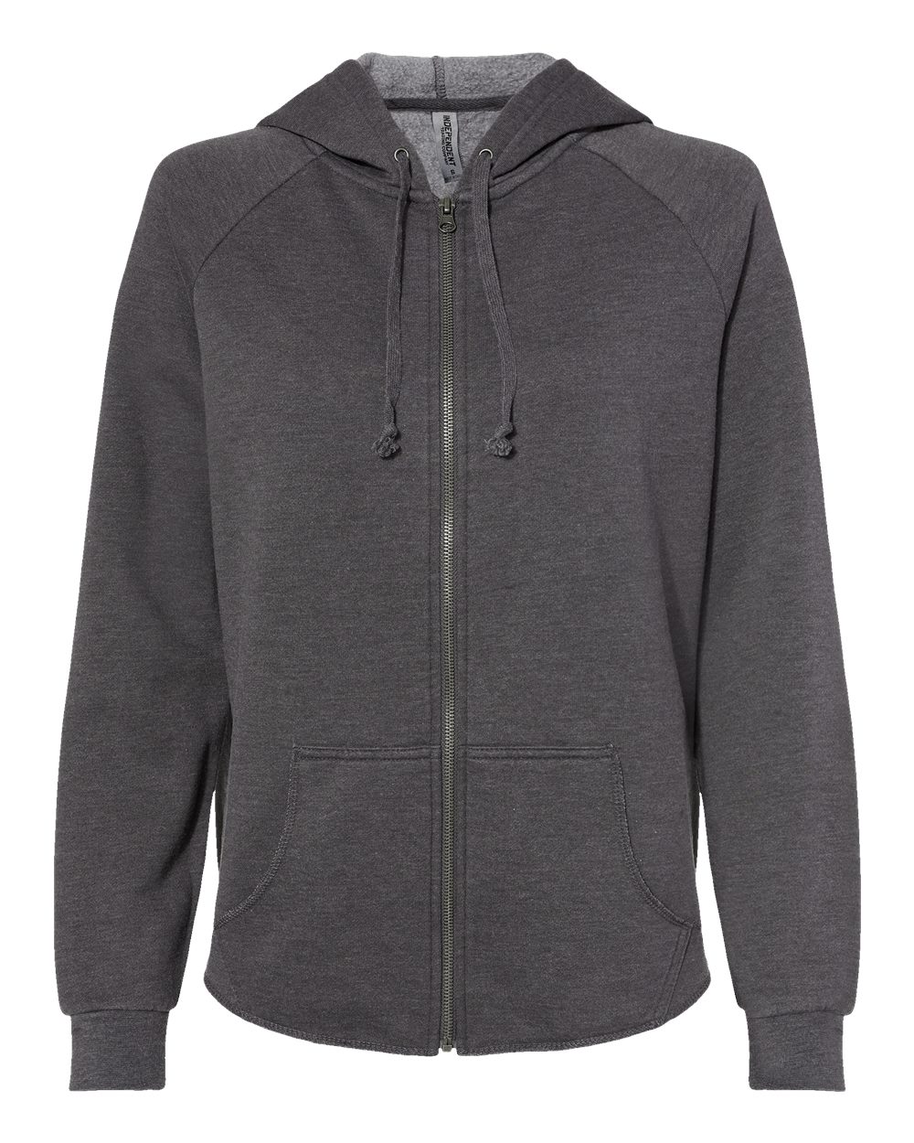Women's California Wave Wash Full-Zip Hooded Sweatshirt - Front - B03076582 - Shadow