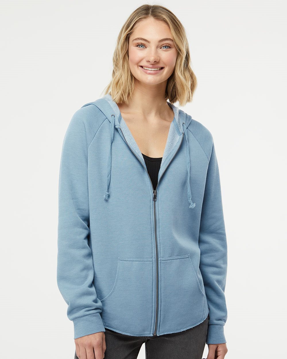 Women's California Wave Wash Full-Zip Hooded Sweatshirt - styleImage
