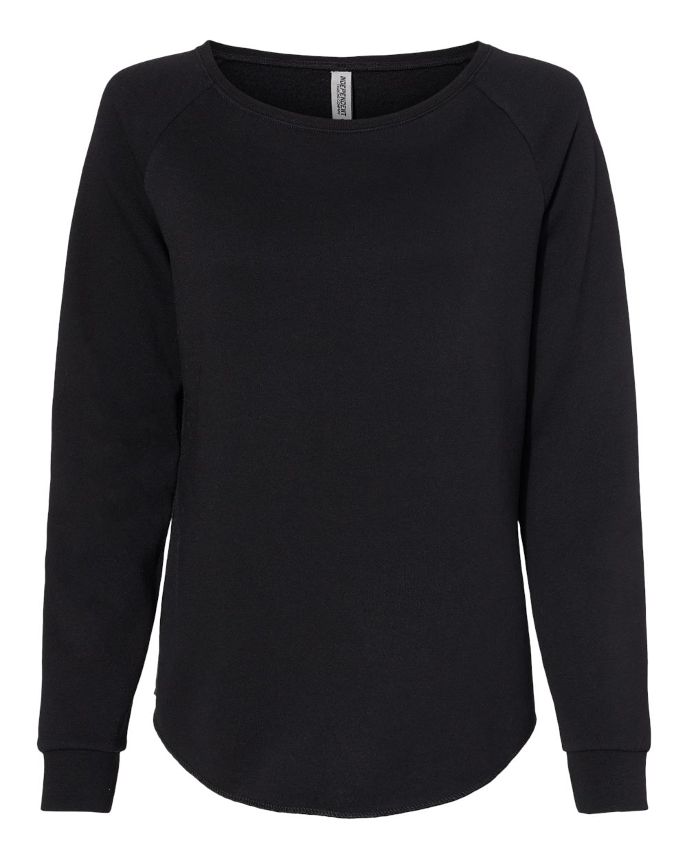 Women's California Wave Wash Crewneck Sweatshirt - Front - B06976502 - Black