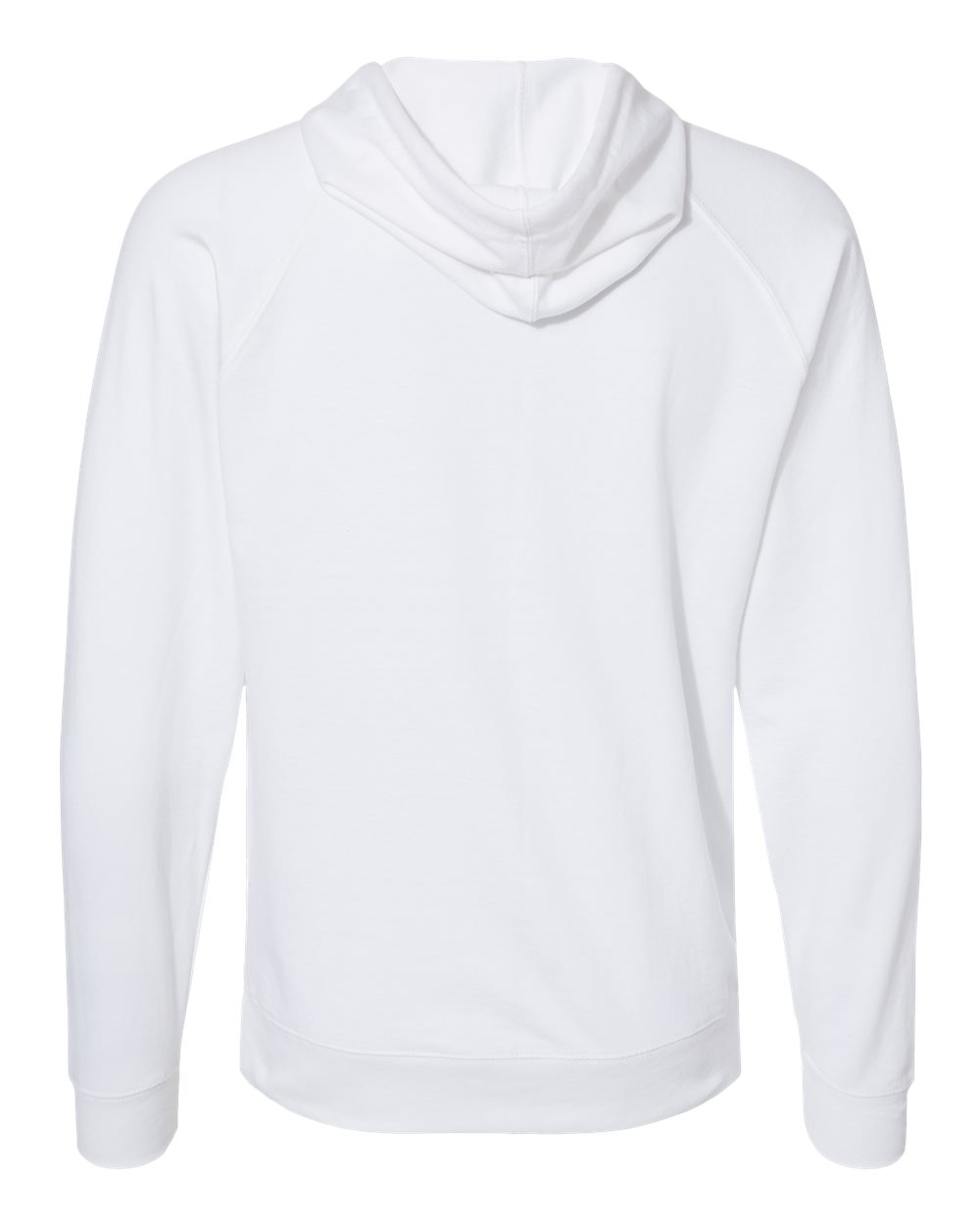 Unisex Icon Lightweight Loopback Terry Hooded Sweatshirt - Back - B11376002 - White