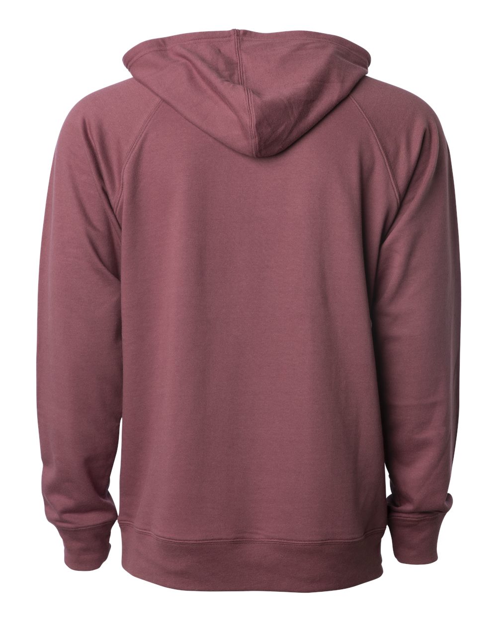 Unisex Icon Lightweight Loopback Terry Hooded Sweatshirt - Back - B11376102 - Port